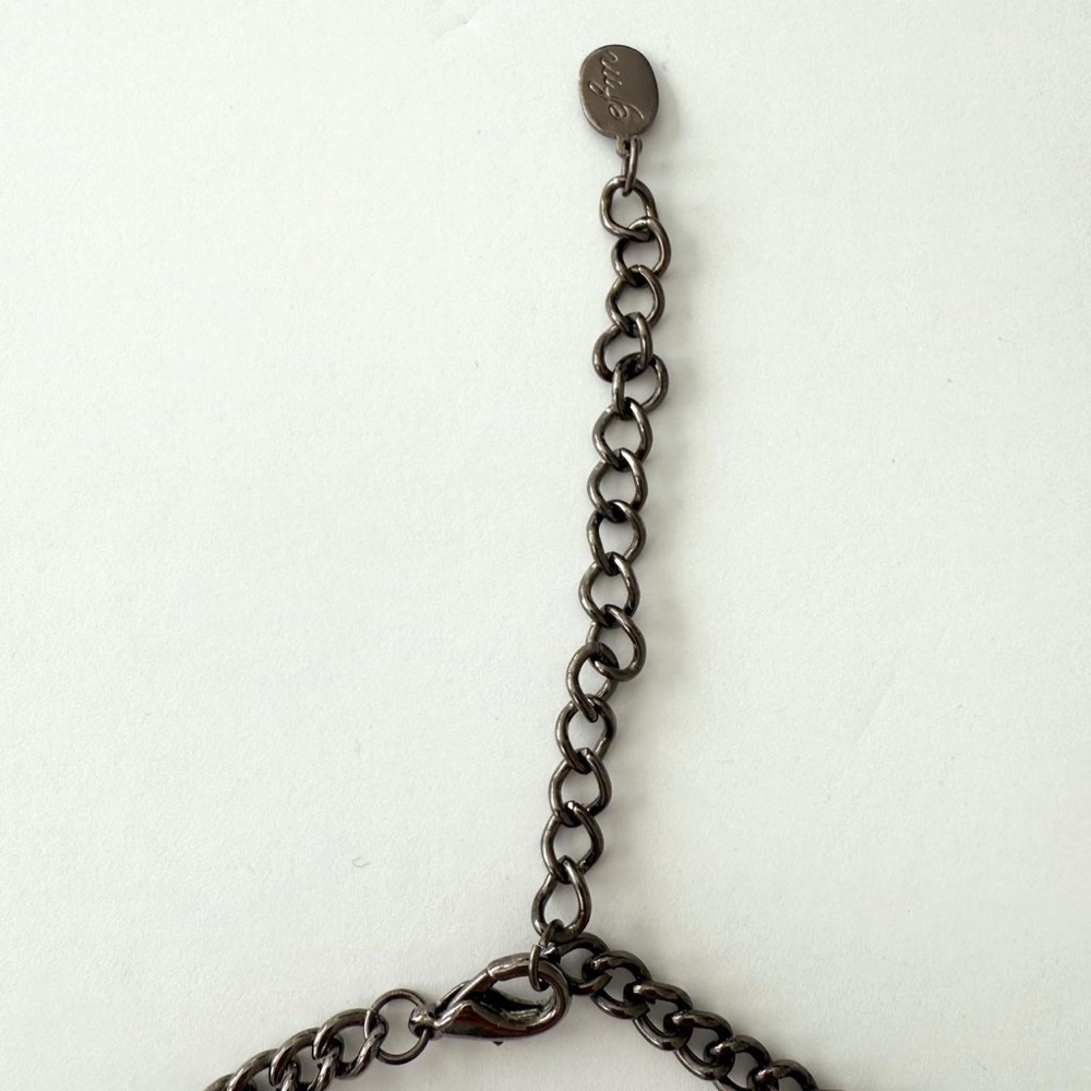 Large Statement Silver Mesh & Clear Rhinestone Bi… - image 5